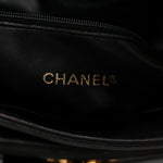Lambskin CC Flap Shopping Tote Black