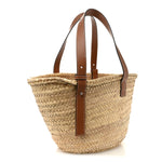 Raffia Basket Tote Bag Natural Tan
