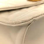 Calfskin Quilted Gancini Flap Bag Peony
