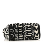 Polyester Cotton Oversized Monogram Medium Traveler Tote Bag Black Ivory