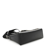 Coated Canvas Calfskin Vintage Check Medium Note Crossbody Bag Black