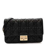 Lambskin Cannage Medium Miss Dior Flap Black