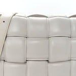 Nappa Maxi Intreccio Padded Cassette Crossbody Bag Chalk