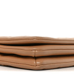 Lambskin Embossed Monogram Pochette Coussin Camel