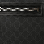 GG Supreme Monogram Web Small Flat Messenger Bag Black Grey