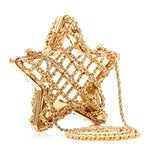 Metal CC Star Minaudiere Crossbody Gold
