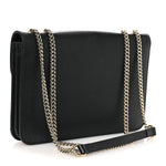 Dollar Calfskin Interlocking G Shoulder Bag Black