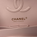 Lambskin Quilted Small Double Flap Light Pink