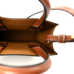 Triomphe Canvas Calfskin Mini Vertical Cabas Tan