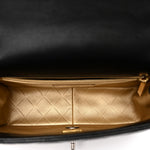 Lambskin Quilted Small Coco Clips Single Flap Black