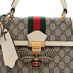 GG Supreme Monogram Small Queen Margaret Top Handle Bag White