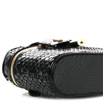 Snakeskin Vanity Pouch Black