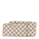 Damier Azur Pochette Felicie Chain Wallet Rose Ballerine