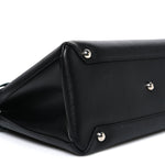 Derby Calfskin House Check Medium Banner Tote Black Sea Green