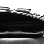 Nappa Vertical Matelasse Small Maxi Horsebit Chain Shoulder Bag Black