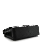 Lambskin Quilted Jumbo Double Flap Black