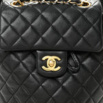 Calfskin Quilted Mini Urban Spirit Backpack Black
