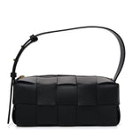 Lambskin Maxi Intrecciato Small Brick Cassette Bag Black