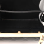 Lambskin Quilted Pearl CC Vanity Case Black
