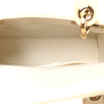 Lizard Mini Lady Dior White