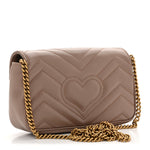 Calfskin Matelasse Super Mini GG Marmont Shoulder Bag Porcelain Rose