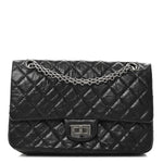 Aged Calfskin Quilted 2.55 Reissue 225 Flap Black