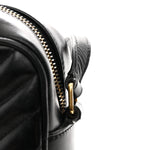 Calfskin Matelasse Monogram Lou Camera Bag Black