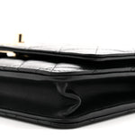 Lambskin Quilted Trendy CC Wallet On Chain WOC Black