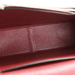 Shiny Smooth Calfskin Medium Frame Shoulder Bag Red Navy