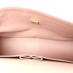 Caviar Quilted Jumbo Double Flap Light Beige