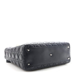 Lambskin Cannage Large Lady Dior Navy Blue