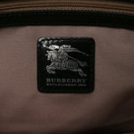 Metallic Calfskin Nova Check Small Nickie Tote Black