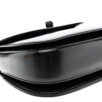 Boarded Dyana Lux Calfskin Web Monochrome Medium Bamboo 1947 Top Handle Bag Black
