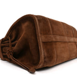 Suede Triangle Medium Bonnie Shoulder Bag Cacao