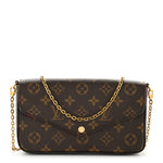 Monogram Pochette Felicie Chain Wallet Fuchsia