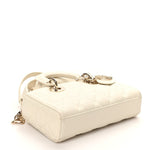 Lambskin Cannage Small Lady D-Joy Latte
