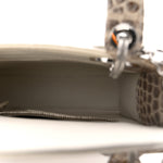 Niloticus Crocodile Himalaya Crystal Mini Lady Dior White