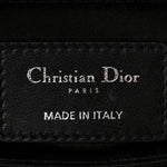 Satin Crystal Cannage Mini Lady Dior Black