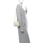 Patent Nappa Intrecciato Mini Loop Camera Bag White