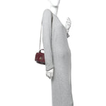 Lambskin Mini GG Milano Top Handle Shoulder Bag Rosso Ancora