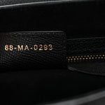 Grained Calfskin Saddle Bag Black