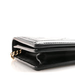 Calfskin GG Matelasse Chain Wallet Black