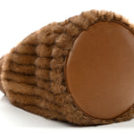 Faux Fur Lambskin Bucket Bag Brown Chocolate