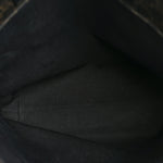 Triomphe Canvas Calfskin Wave Print Museum Bag Black