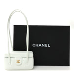 Shiny Caviar Preppy Coco Long Vanity With Strap Light Blue