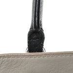 Calfskin Papier Mini A4 Zip Around Tote Grey Black