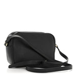 Pebbled Calfskin Small Soho Disco Bag Black