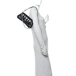 Nappa Vertical Matelasse Small Maxi Horsebit Chain Shoulder Bag Black