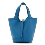 Taurillon Clemence Picotin Lock 18 PM Bleu Frida