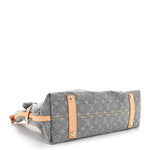 Monogram Denim CarryAll MM Washed Grey